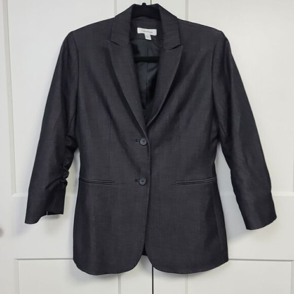 Calvin Klein ruched 3/4 sleeve blazer , size 4 - Picture 1 of 10